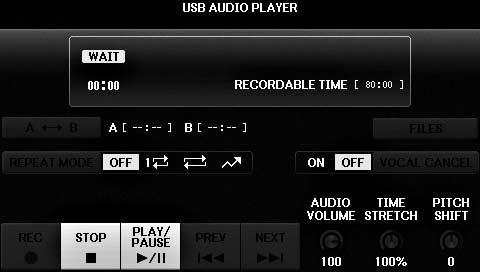 5 [3] (PLAY/PAUSE) düğmesine basarak kaydetmeye başlayın, sonra performansınızı başlatın. Kaydetme başladığında, geçen kayıt süresi Kaydetme ekranının sağ tarafından gösterilir.
