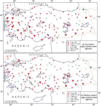 Türkiye Durum Kış ve bahar yağış toplamlarında son 30 yıldaki