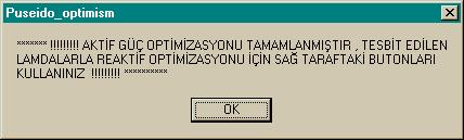 Program veri girişlerini olaylaştırmata veri girişlerindei hatayı ortadan aldırmata ve bazı değerleri grafi olara göstermeyi olaylaştırmatadır. Şeil 2 Atif güç optimizasyonu sonuç eranı Şeil 3.