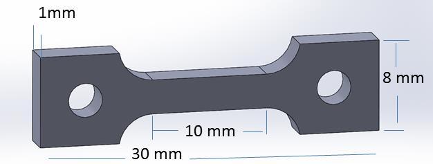 maruz bırakılmıştır. Çekme testi için kemik (dogbone) şeklindeki numunelerin kesimi tel erozyon yöntemiyle yapılmıştır.