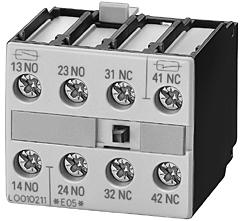 LK Cage Clamp-Bağlantılı PKG Yaklaşık paket birim ağırlığı Tip NO NC NO NC kg kg DIN EN 50005 Standartında, Elektronik Uyumlu Yardımcı Kontak Blokları, Önden