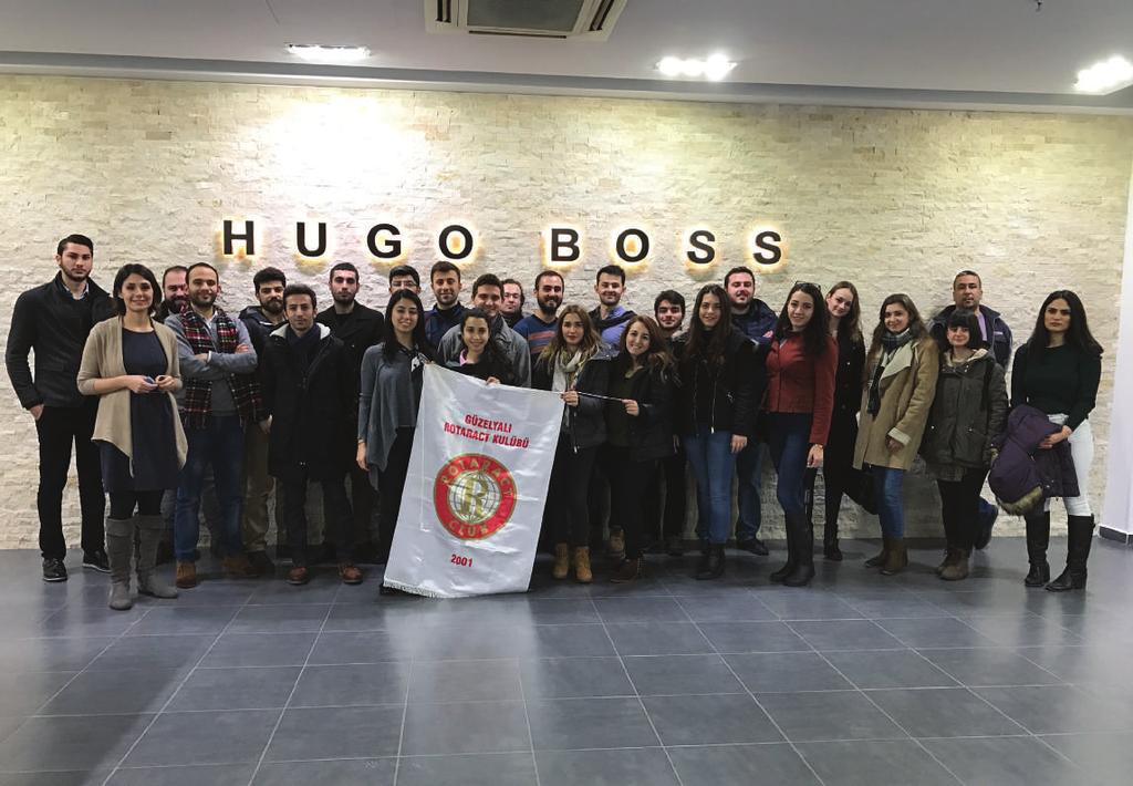 KULÜPLERDEN HABERLER GÜZELYALI ROTARACT KULÜBÜ İş Yeri Gezisi Güzelyalı Rotaract Kulübü 6 Ocak tarihinde, Dokuz Eylül Üniversitesi İşletme Kulübü öğrencileriyle Hugo Boss a iş yeri gezisi düzenledi.