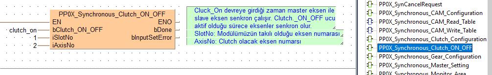 Clutch özelliğini aktif etmek için ilgili bloğu ekleyelim Şimdi ise