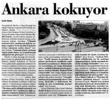 9 Temmuz 2012 / Cumhuriyet Ankara Gazetesi 17 Mayıs 2012 / Habertürk Ankara Gazetesi Yol çökmesine neden olan inşaat firmasının yaptığı kazıda ihmal olduğunu ifade eden ŞPO Ankara Şube Başkanımız
