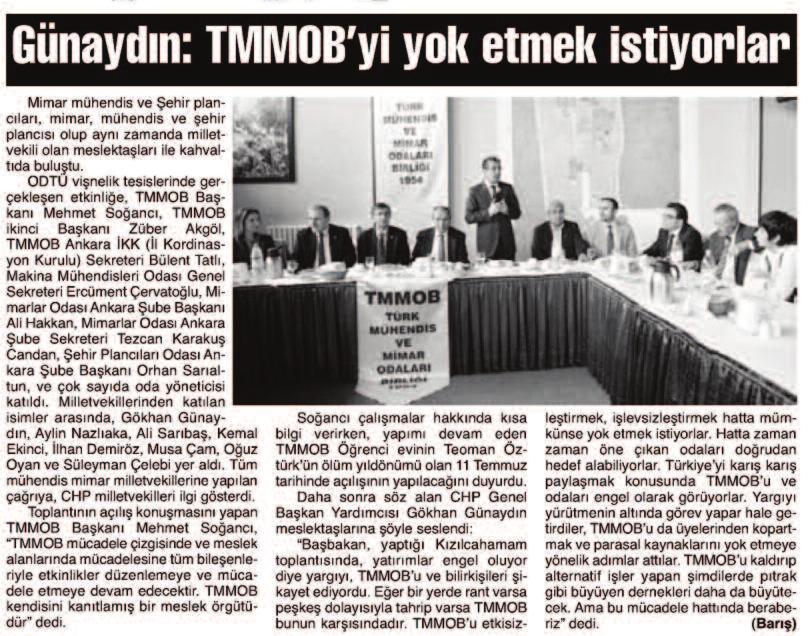 TMMOB ŞEHİR PLANCILARI ODASI ANKARA ŞUBESİ kreteri ve Ankara Şube Başkanımız, meslektaş milletvekilleriyle bir araya gelerek iktidarın rant politikalarına karşın, tüm duyarlı kesimlerle beraber