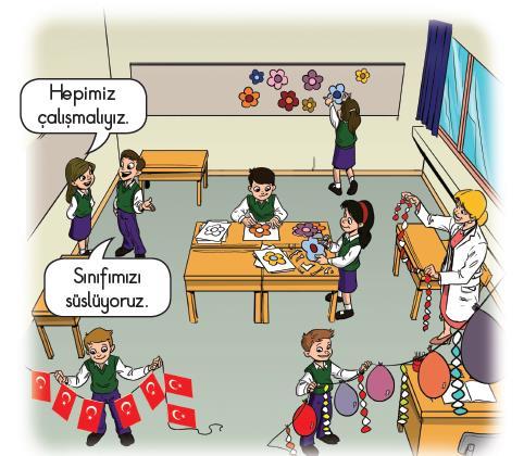 Perihan Şara, Ahmet Alperen Keyvanoğlu, Murat Tuna Görsel 15 te öğrencilerin yarışmada güç bakımından eşit gruplara ayrılmadıkları için güçlü olan grubun kazanması anlatılmaktadır.