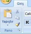 Office Düğmesi (Alt + D) Şerit Office Word programı başlatıldığında ekranın sol üst köşesinde görüntülenen yuvarlak düğme ofis düğmesidir.