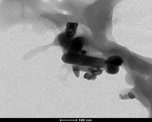 Eş zamanlı üretim yöntemiyle elde edilen PMMA/kil %5 nanokompzitinin TEM görüntüleri 7.6.