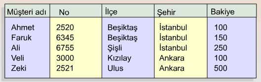 Seçme Örneği 1 İlçesi