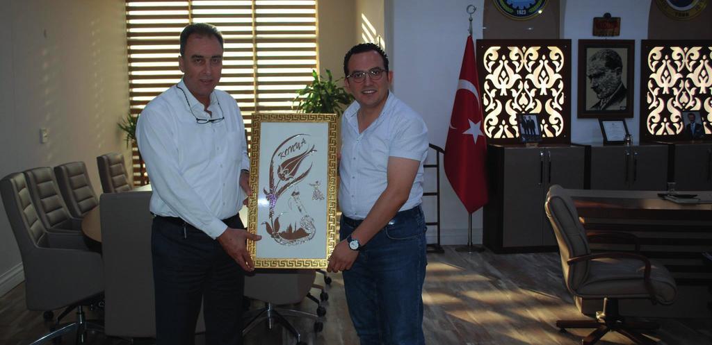 25 AĞUSTOS 2017 Hacıbalı Metal Genel Müdürü Mustafa İbalı dan Başkan Yusuf Keyik e Ziyaret Konya da paslanmaz çelik