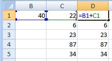 Formülü tekrar ettirdiğimiz zaman formül dikey olarak her hücre için tekrar eder. =B2+C2 =B3+C3 =B4+C4 =B5+C5 =B2+C2 tek formülü tekrar edildiğinde her bir hücrede yandaki formüller elde edilir.
