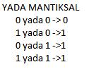 Bu formül yukarıda VE ile yapılan örnek ile aynı sonucu vermektedir. Fakat YADA ile yazılmıştır.