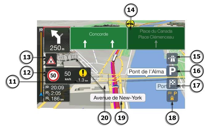 kağıt yol haritalarına benzer bir biçimde dijital haritaların 2B modu size caddeleri ve yolları gösterir.yükseklik de renk ile belirtilir.