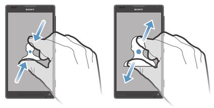 Parmakları yaklaştırma ve açma Web sayfaları, fotoğraflar ve haritaların yanı sıra fotoğraf veya video çekerken görüntüyü yakınlaştırın ya da uzaklaştırın.