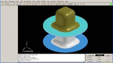 parça çekme analiz ekranı DynaForm paket programı, sonlu elemanlar analizini LS-DYNA çözücüsünü kullanarak
