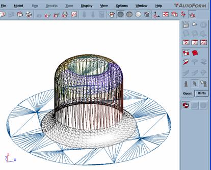 AutoCAD Mechanical Desktop (AMD) paket programında yüzey modelleme komutlarıyla hazırlanan modeller, AutoForm paket