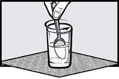Tüm ilacın alındığından emin olunması 4. Bardağı aynı miktarda (yaklaşık 25 ml) su ile yeniden doldurun.