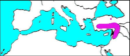 Güney Anadolu ve az oranda Lübnan da bulunur Batı sınırı Fethiye ve Köyceğiz den başlar.