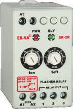 çift ayarlı (on-off ayarlı) flaşör röle Multi zamanlı çift ayarlı flaşör röle (24-220V) 1-60 sn / 1-60 dk.