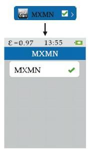 5.2.4 Min./Maks Gösterilden Değerler 2. MXMN'yi seçmek için ve tuşlarını kullanın. 4.