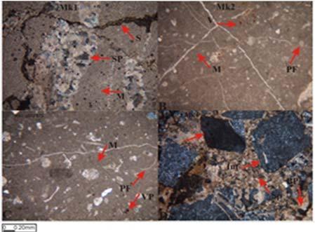 Tablo 1 Çalışma alandaki karbonat kayaların türünü ve gözenek yüzdelerini göstermektedir (Yv ve Yb örnekler Beydağları kireçtaşlara ait olup, diğerleri Yazır kireçtaşlarına aittir.