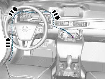 80 Sadece soldan direksiyonlu araçlarda geçerlidir Kablo demetini zemin ve izole kaplamalarının içerisine, A sütununun hafif yukarısına,