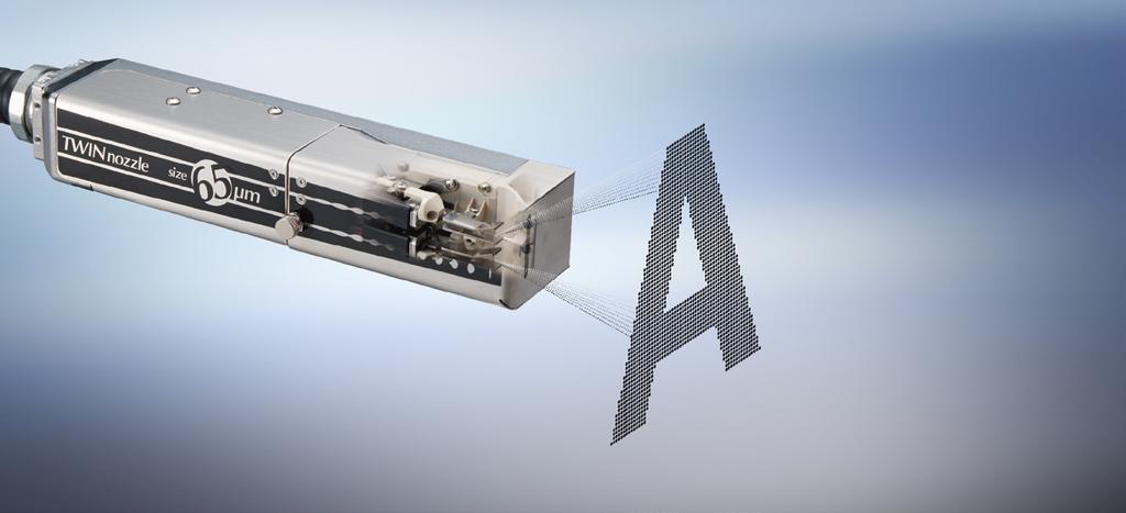 Çift Nozullu Model * Esnek 8 Satır Baskı Tek yazıcı kafa şimdi yenilikçi bir çift nozul ile 8 satıra kadar yazabilmektedir.