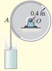 Örnek 17-9 Şekildeki volan 60 kg lık kütleye ve k O =0.25 m lik eylemsizlik yarıçapına sahiptir.