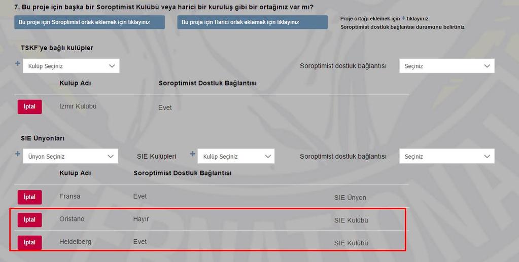 Belirtilen alandaki + iģaretine tıkladıktan sonra ekran görüntüsü aģağıdaki gibi olacaktır.