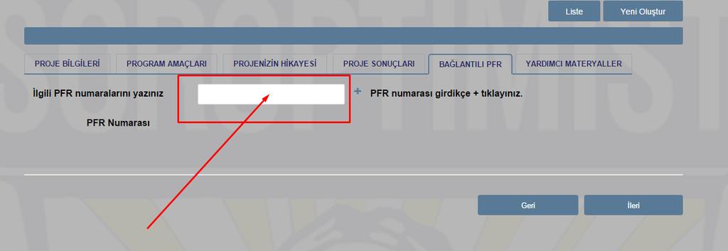 304 Ġlgili PFR numaralarını yazınız Bu alanı doldurmanız zorunlu değildir Belirtilen soru ile ilgili PFR