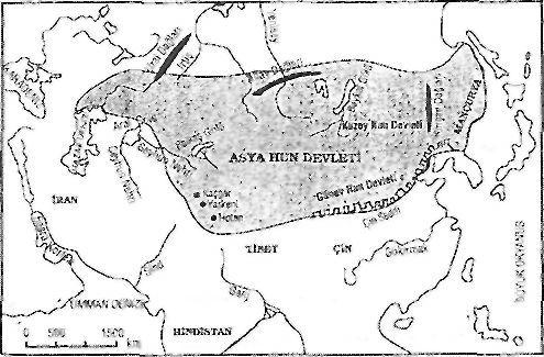 TÜRK KÜLTÜR TARİHİ 5 İLK TÜRK DEVLETLERİ Asya Hun İmparatorluğu Avrupa Hun İmparatorluğu (375-455) Göktürk Devleti (552-630) II.