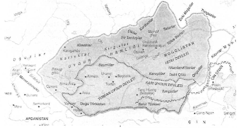 TÜRK KÜLTÜR TARİHİ 11 Uygurlar Devleti (745-840): Yağma, Çiğil, Basmil ve Karluklularla işbirliği yaparak Kutluk devletini yıkan Uygurlular, Orta Asya'da kurulan son Türk federasyonudur.