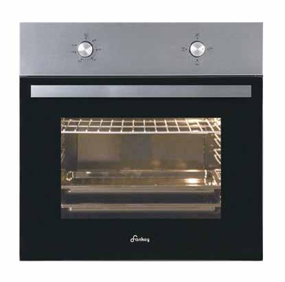 ANKASTRE FIRINLAR BUILT - IN OVENS FAF-21200 3 Fonksiyonlu Soğutma Fanı İnox Kumanda Paneli Fırın Aydınlatması / Termostat, Değiştirilebilir Çift Fırın Camı, 1 Emaye tepsi / 1 Izgara, Kazan içi Yan