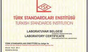 Belgelerimiz Laboratory Certificates TSE Belgelerimiz TSE Certificates
