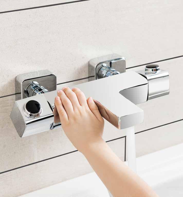 AQUAHEAT AİLENİZ İÇİN GÜVENLİ BANYO Yenilikçi tasarımları ile yeni nesil AquaHeat termostatik banyo ve duş bataryaları sizi ve tüm ailenizi görünmez ev kazalarından korur.