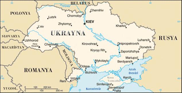 UKRAYNA I. A) Genel Bilgiler Resmi Adı : Ukrayna Cumhuriyeti Yönetim Biçimi : Cumhuriyet Resmi Dili : Ukraynaca Başkenti : Kiev Yüzölçümü : 63.