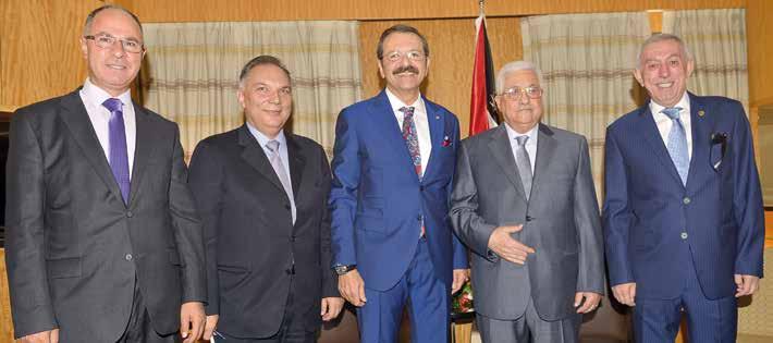 TOBB ULUSLARARASI Filistin Devlet Başkanı Abbas, TOBB Başkanı Hisarcıklıoğlu nu Cenin Sanayi Bölgesi için gösterdiği çabalardan ötürü tebrik etti.