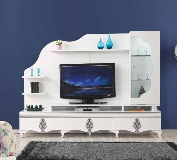 505 ALFA Duvar Ünitesi / Wall Unit Renk - Color: Metalik inci / Altın