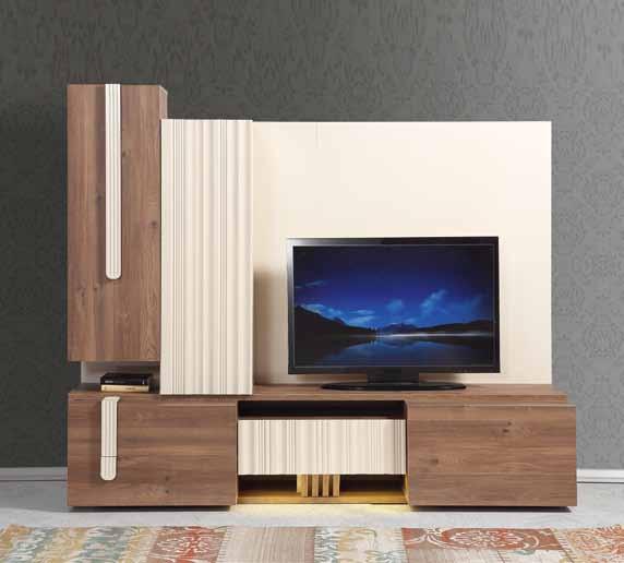 Altın Yaldız 507 KRİSTAL Duvar Ünitesi / Wall Unit Renk - Color: Beyaz