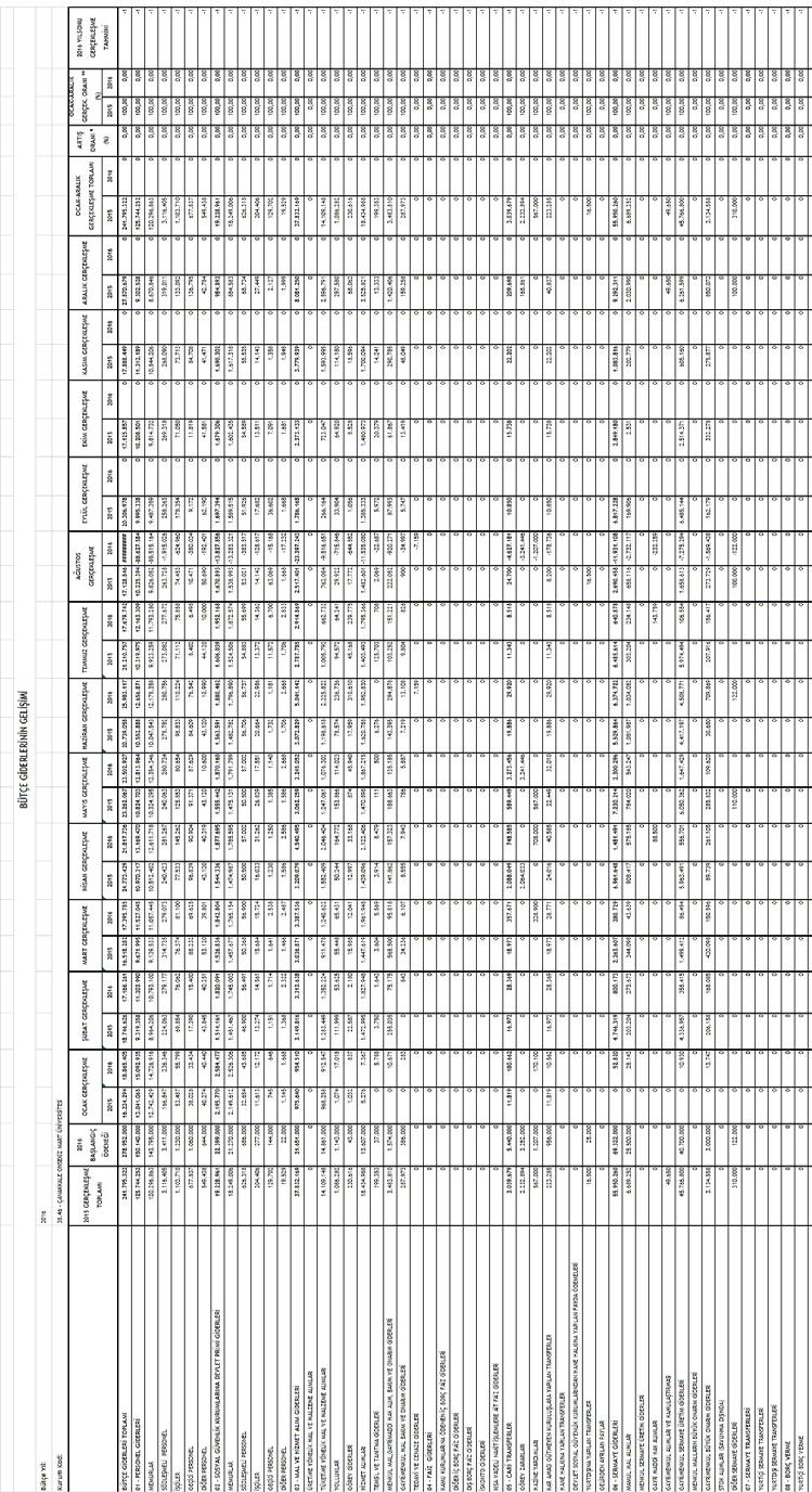 EK-4 BÜTÇE GİDERLERİNİN