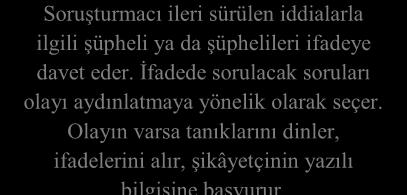 Disiplin amiri olan Dekan olayı aydınlatmak üzere bir soruşturmacı görevlendirir.