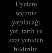 Anabilim dalında görevli profesör, doçent, yardımcı doçent ve öğretim görevlileri Dekanlık tarafından toplantıya Seçim