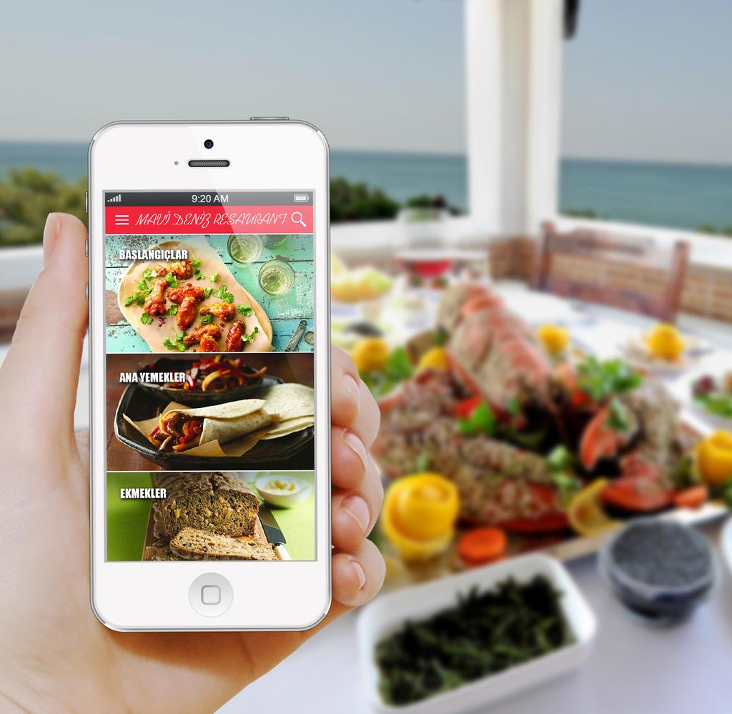 RESTORANLARDA: Restoranlarda seçimlerinizi görsel yönü kuvvetli menüler kullanarak telefonunuzdan yapabilir, seçtiğiniz yiyeceklerle ilgili çok daha detaylı bilgilere ulaşabilirsiniz.