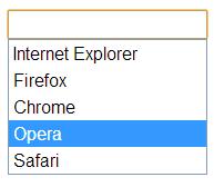 INPUT datalist Nesnesi İnput nesnemizin içerisinde kullandığımız list parametresi nesnenin üzerine tıklandığında liste çıkmasını sağlamaktadır: <input list="browsers">