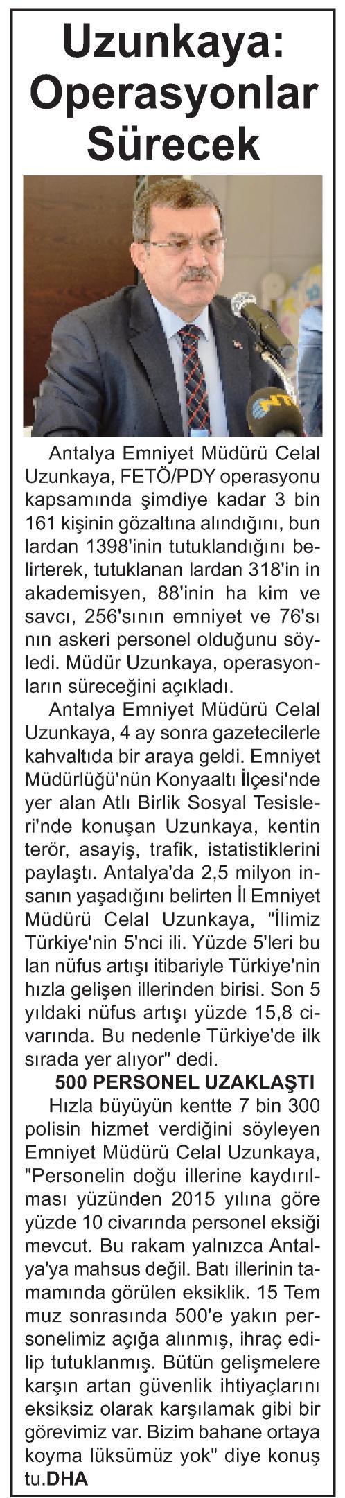 A GAZETESİ Tarih : 16.2.