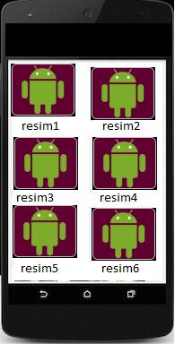 4.3.7 Resim Galerisi -Uygulamada belirtilen dosyadaki resimler GridView,