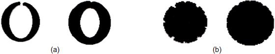 1, eğer s, f görüntüsüne isabet ederse g(x, y) = { 0, diğer durumlarda formülüne göre belirlenir. Şekil 2.10 da yaymaya örnek verilmiştir. Şekil 2.10 Yayma örneği.