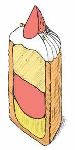 Yarı kavrulmuş fıstık Marguerite %50 Badem Ezmesi Fıstık ezmesi ecret de fraises 12 porsiyon içindir 25 g 25 g Naneli krem şanti 25 g sarısı Doğramış ve sıyrılmış çubuk vanilyayı süte ekleyin ve