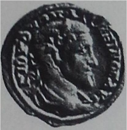 Ön yüz: Roma İmparatoru genç Caracalla büstü.