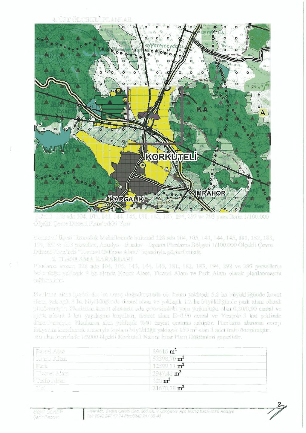 * *4 4. UST ö l ç e k l i p l a n l a r Şekil 3. 128 ada 104,105, 143,144, 145,181,182, 183, 194, 292 ve 293 parsellerin 1/100.